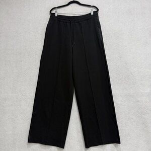 Athleta Pants Womens Medium Black Wide Leg Pull On Elastic Waist Dressy